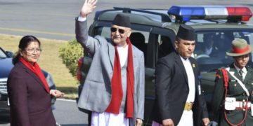 Prime Minister of Nepal K.P. Sharma Oli departs for Beijing on a four-day official visit to China, in Kathmandu, Nepal, on December 2, 2024. | Photo Credit: PTI