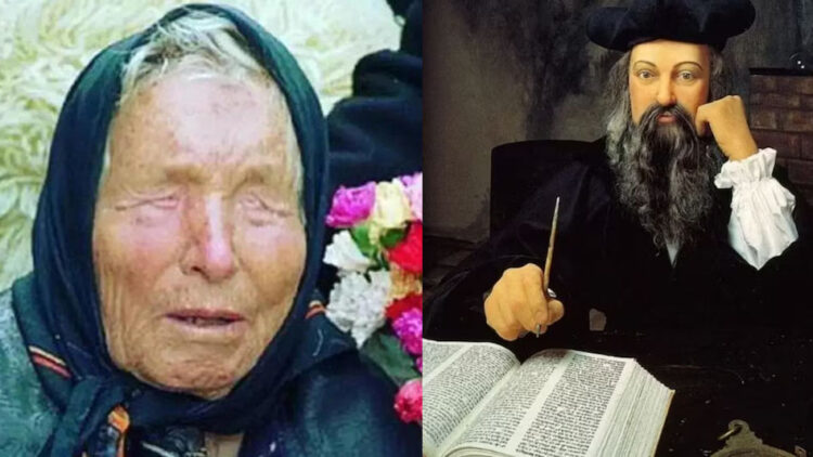 དུས་རབས་བཅུ་དྲུག་པའི་ཧྥ་རན་སིའི་སྐར་རྩིས་རིག་པ་བ་ནི་སི་ཊ་ཌ་མུ་སི་(Nostradamus) ལགས་དང་། ཡུ་རོབ་ལྷོ་ཤར་གྱི་རྒྱལ་ཁབ་བྱང་མཱ་སི་ཌོ་ནི་ཡའི་(North Macedonia)མིག་གཉིས་ལུང་བ་ཡིན་པའི་མངོན་ཤེས་བ་རྨོ་ཝན་གྷི་ལི་ཡ་(Vangeliya Pandeva Gushterova)།