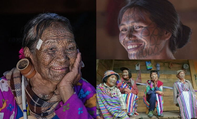 གདོང་ལ་ཁབ་གཙགས་བྱས་པའི་རཱ་ཝང་སོགས་ཀྱི་བུད་མེད། དྲ་ལམ་གྱི་པར།