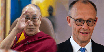 ༧གོང་ས་རྒྱལ་བ་རིན་པོ་ཆེ་མཆོག་དང་འཇར་མན་གྱི་སྲིད་བློན་ཧྥི་རི་ཌི་རི་ཆེ་ལགས་རྣམ་གཉིས། བོད་ཀྱི་དུས་བབ་གསར་ཁང་གིས་པར་སྒྲིག་བཟོ་བྱས།