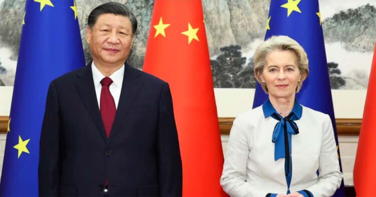 President of the European Commission and Chinese President meeting in China in April 2023. (Photo: EU)