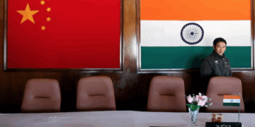 A man walks inside a conference room used for meetings between military commanders of China and India, at the Indian side of the Indo-China border at Bumla, in the northeastern Indian state of Arunachal Pradesh, November 11, 2009. Reuters File