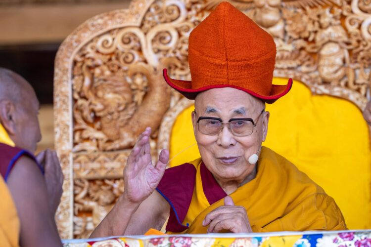 His Holiness the Dalai Lama teaching at Karsha Phodrang in Zanskar, Ladakh, India on July 25, 2025. (Photos by Tenzin Choejor)