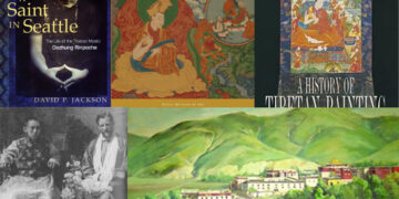 Some books and Arts of the late professor David Jackson. Photo: edited by tibettimes