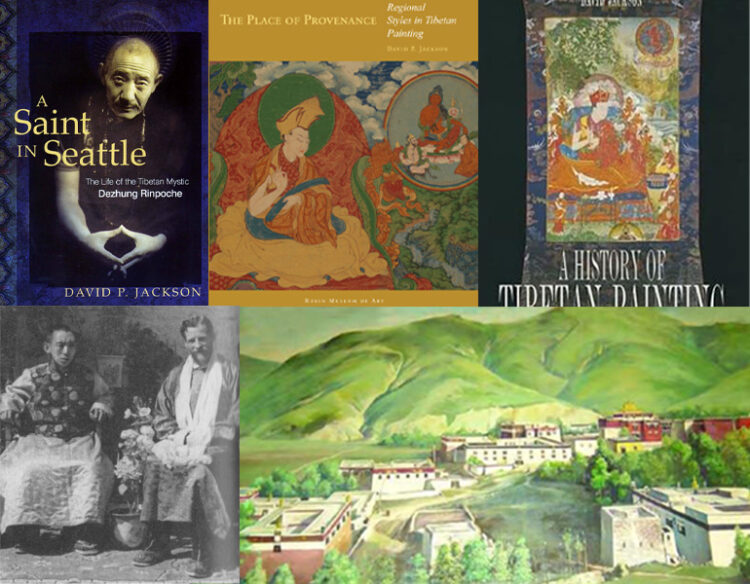 Some books and Arts of the late professor David Jackson. Photo: edited by tibettimes