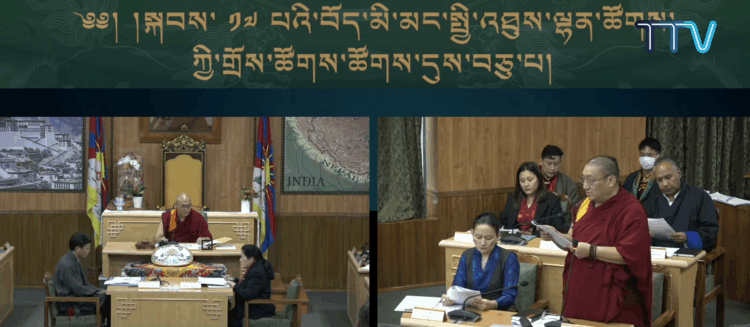 སྤྱི་འཐུས་དགེ་བཤེས་ལྷ་རམས་པ་ཨ་ཀྲུག་ཚེ་བརྟན་ལགས་ཀྱིས་༧གོང་ས་མཆོག་ལ་བཀའ་དྲིན་རྗེས་དྲན་གྱི་གྲོས་ཆོད་གྲོས་འཆར་འདོན་བཞིན་པ། ཐད་གཏོང་ནས་པར་བླངས། ༢༠༢༥།༩།༡༡