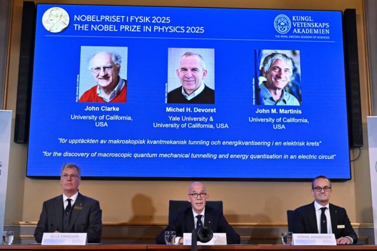 John Clarke, Michel H. Devoret and John M. Martinis won the Nobel Prize for Physics because of their quantum mechanics discovery (AP)