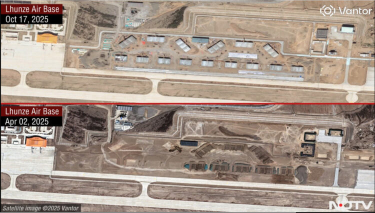 འཁོར་སྐར་ནས་བླངས་བའི་བོད་ལྷུན་རྩེ་རྫོང་ཁོངས་ཀྱི་མཁའ་དམག་རྟེན་གཞི།