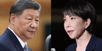 Chinese President Xi Jinping has taken umbrage with his Japanese counterpart, Sanae Takaichi, over her words regarding what an attack on Taiwan would mean for Japan. (Source photos by Ken Suzuki and Reuters)