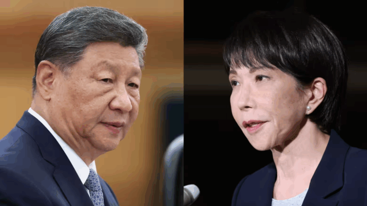 Chinese President Xi Jinping has taken umbrage with his Japanese counterpart, Sanae Takaichi, over her words regarding what an attack on Taiwan would mean for Japan. (Source photos by Ken Suzuki and Reuters)