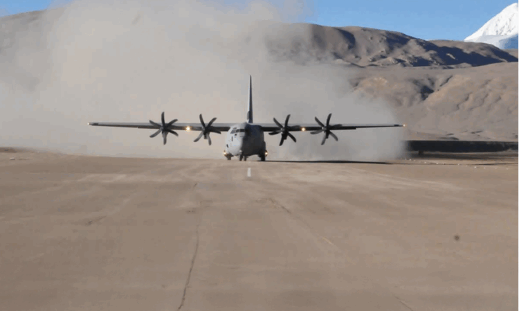 India operationalised its new Nyoma airbase close to the frontier with China