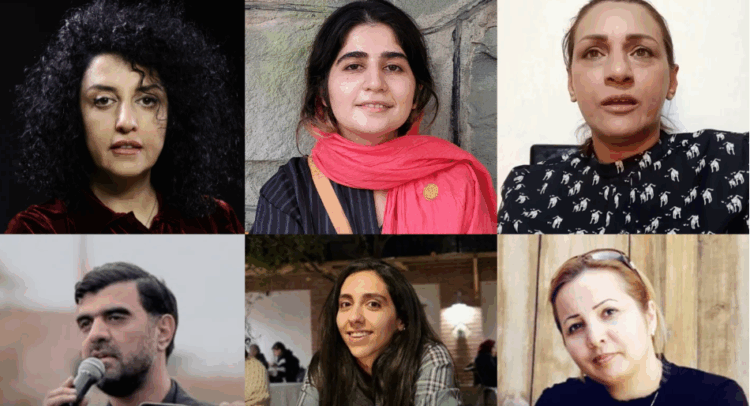 ནོ་བྷེལ་ཞི་བདེའི་གཟེངས་རྟགས་ཐོབ་མཁན་ནཱར་གྷེས་མོ་ཧཱ་མཱ་ཌི་(Narges Mohammadi)སོགས་གསར་འགོད་པ་དང་རྩོམ་པ་པོ་སོགས་འཛིན་བཟུང་བྱས་པ་ཁག་ཅིག