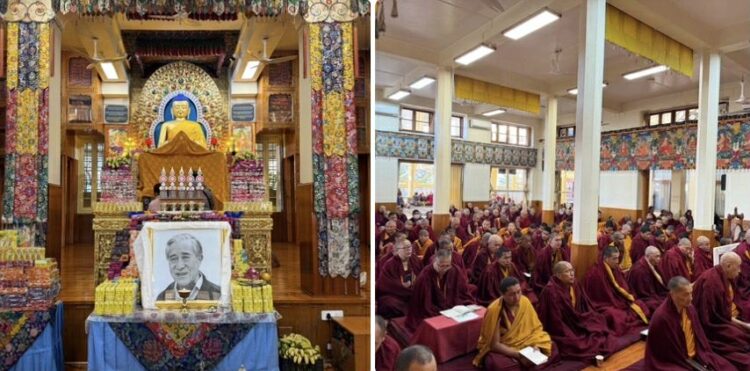 བཞུགས་སྒར་དུ་གཞུང་འབྲེལ་མིན་པའི་ཚོགས་སྡེ་བཞི་ཡིས་མཆོད་འབུལ་སྨོན་ལམ་འཚོགས་པ།