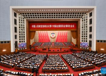 The third plenary meeting of the fourth session of the 14th National Committee of the Chinese People's Political Consultative Conference (CPPCC) is held at the Great Hall of the People in Beijing, capital of China, March 8, 2026. (Xinhua/Cao Yiming)