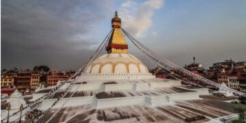 བལ་ཡུལ་མཆོད་རྟེན་ཆེན་མོ་བྱ་རུང་ཁ་ཤོར། དྲ་ལམ་གྱི་པར།