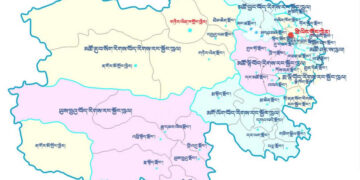 མཚོ་སྔོན་ཞིང་ཆེན་མཚོ་ནུབ་སོག་རིགས་བོད་རིགས་རང་སྐྱོང་ཁུལ་དུ་ས་ཡོམ་ཚད་རིམ་ ༦།༣ བརྒྱབ། བོད་ཀྱི་དུས་བབ་གསར་ཁང་གི་པར།