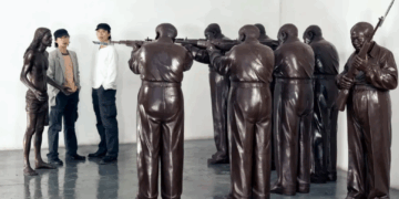 The Gao brothers (pictured) rose to prominence in China's art scene during the 1990s and 2000s, earning a global reputation for works that skewered the politics of their homeland